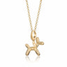 Gold Plated Balloon Dog Necklace | Animal Charm Jewellery  by Lily Charmed