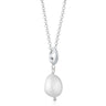 Silver Baroque Pearl Charm Necklace