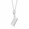 Silver Bourbon Biscuit Charm Necklace | Biscuit Pendant Necklace
