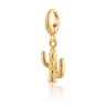 Gold Plated Cactus Charm | Wild West Charms | Universal Clasp works with Pandora Bracelets