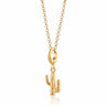 Gold Cactus Charm Necklace | Wild West Pendant Necklace