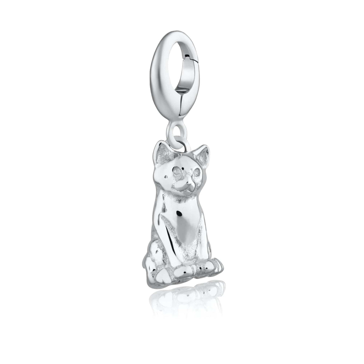 Lily Charmed Silver Cat Charm