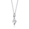 Silver Cheese Slice Charm Necklace | Cheese Pendant Necklace