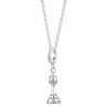 Silver Chess Piece Charm Necklace | Queen Chess Piece Pendant