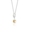 November Birthstone Charm Necklace | Citrine Gemstone Pendant