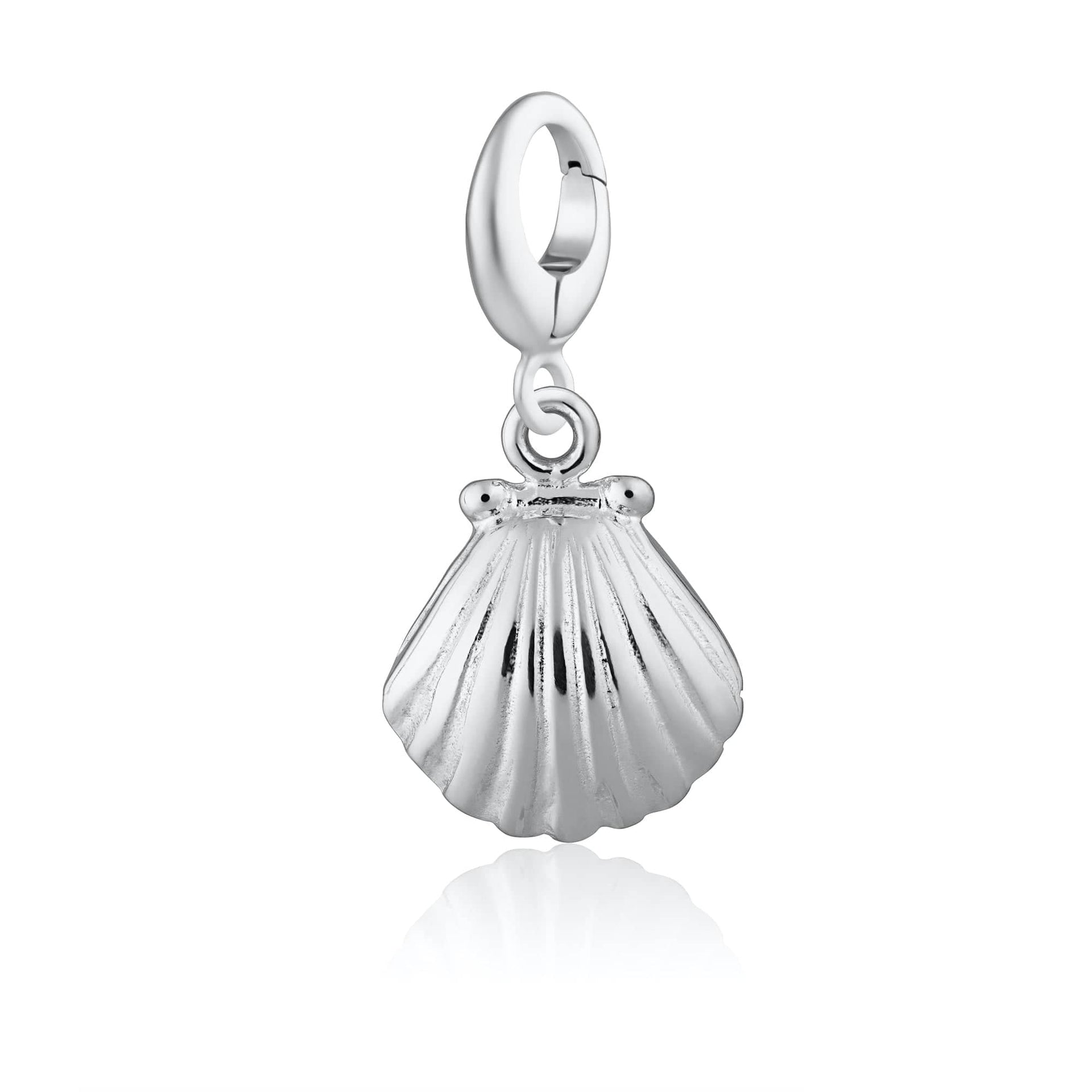 Silver Clam Shell Charm Ocean Charms – Lily Charmed