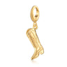 Cowboy Boot gold charm with universal clasp compatible with Pandora by Lily Charmed