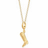Gold Cowboy Boot Charm Necklace | Woman's Pendant Necklace