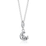 Silver Croissant Charm Necklace | Pastry Pendant Necklace