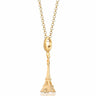 Gold Eiffel Tower Charm Necklace | Paris Pendant Necklace