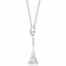 Silver Eiffel Tower Charm Necklace | Paris Pendant Necklace