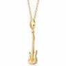 Gold Electric Guitar Charm Necklace | Guitar Pendant Necklace