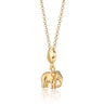 Gold Elephant Charm Necklace | Animal Pendant Necklace