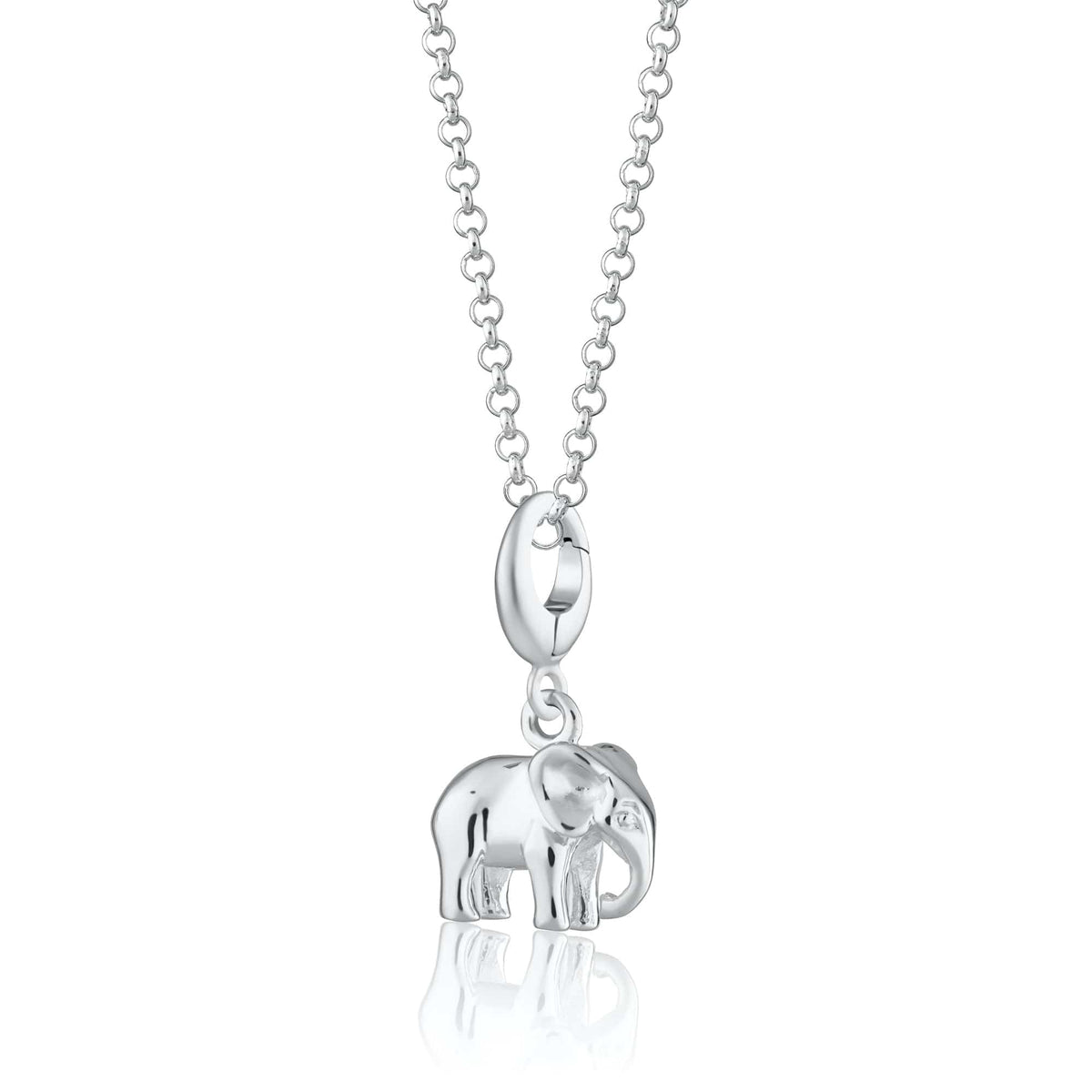 Silver Elephant Charm Necklace