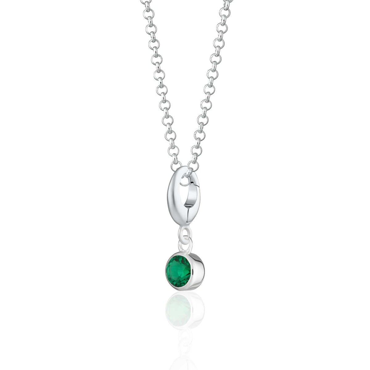 May Birthstone Charm Necklace