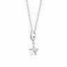 Silver Faceted Star Charm Necklace - Star Pendant Necklace