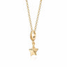 Gold Faceted Star Charm Necklace | Star Pendant Necklace