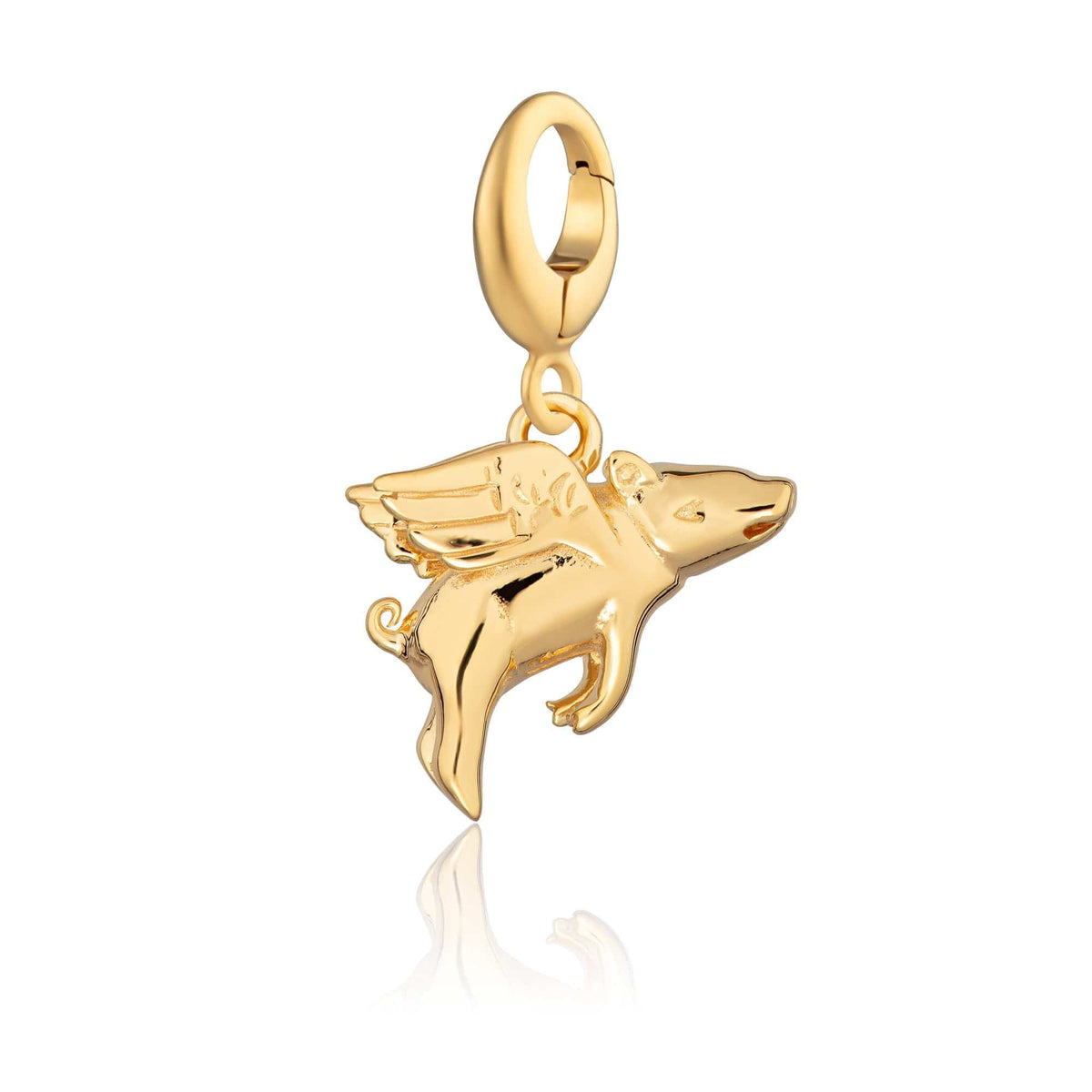 Lily Charmed Gold Plated Flying Pig Charm