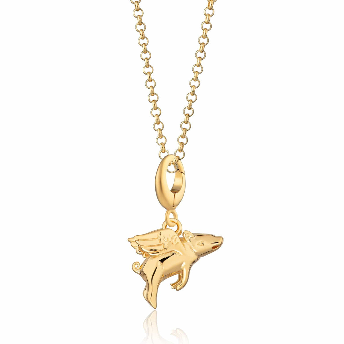 Flying Pig Charm Necklace