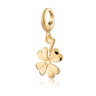 Gold Plated Four Leaf Clover Charm lucky charm by Lily Charmed