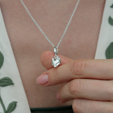 Silver Fox Charm on silver necklace | Animal Charms by Lily Charmed