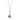 Sterling Silver Purple Triangle Charm Necklace by Lily Charmed