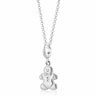 Silver Gingerbread Man Biscuit Charm Necklace | Festive Biscuit Pendant 