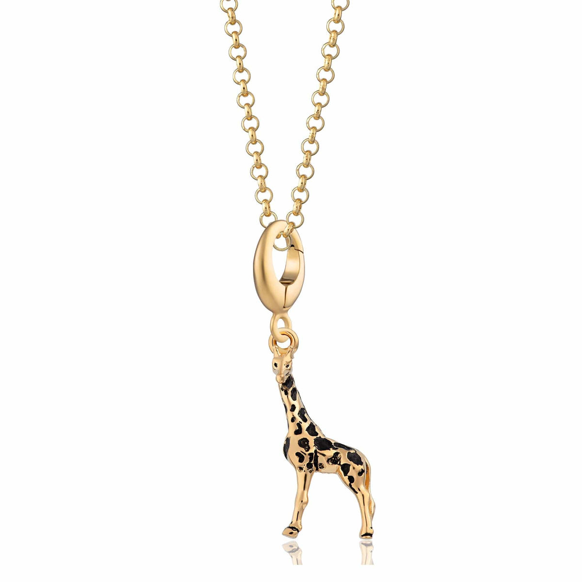 Gold Giraffe Charm Necklace | Animal Pendant – Lily Charmed