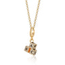 Gold ABC Building Block Pendant Necklace | Baby Block Charm Necklace