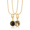 Gold Black Onyx Healing Stone Necklace | Healing Crystal Pendant