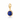 Gold Blue Lapis Healing Stone Charm
