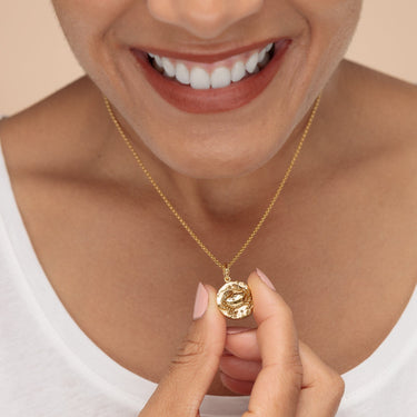 Gold Zodiac Cancer Charm Necklace | Star Sign Pendant Necklaces