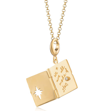 Gold Celestial Locket Necklace