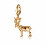 Gold Christmas Reindeer Charm Compatible with Pandora