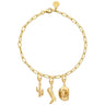 Gold Cactus, Cowboy Hat & Boot Charm on Charm Bracelet