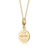 Gold Digestive Biscuit Necklace Front View | Biscuit Pendant
