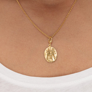 Gold Plated Gemini Zodiac Necklace - Lily Charmed