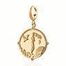 Gold Goddess Aphrodite Charm Front and Back View