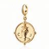 Gold Goddess Hera Charm Front and Back View