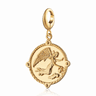 Gold Goddess Iris Charm Front and Back View