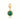 Gold Malachite Healing Stone Charm