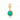Gold Green Chrysoprase Healing Stone Charm