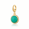 Gold Green Chrysoprase Healing Stone Charm