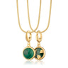 Gold Green Malachite Healing Charm Necklace | Healing Crystal Pendant