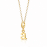 Gold Letter Charm Necklace | Alphabet Pendant Necklaces A-Z