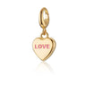 Gold Love Heart Sweet Charm