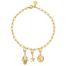 Gold Good Luck & Magic Themed Charm Bracelet