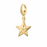 Gold Origami Star Charm For Charm Bracelet or Necklace