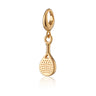 Gold Padel Racket Charm | 3D Padel Ball Charm