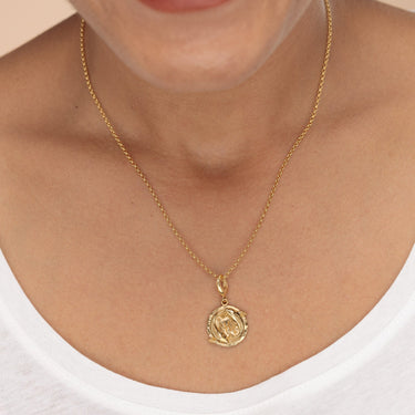 Gold Pisces Zodiac Charm Necklace by Lily Charmed